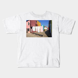 Laundry day in Burano Kids T-Shirt